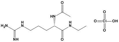 Molecular Structure of 69976-91-6 (Pentanamide, 2-(acetylamino)-5-[(aminoiminomethyl)amino]-N-ethyl-,(S)-, monoperchlorate)